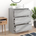 vidaXL Buffet Sonoma gris 60x35x76 cm Bois d'ingénierie