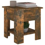 vidaXL Table basse Chêne fumé 40x40x42 cm Bois d'ingénierie