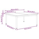 vidaXL Table basse Chêne noir 100 x 100 x 45 cm Bois d'ingénierie