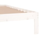 vidaXL Cadre de lit Blanc Bois massif 90x190 cm Simple
