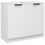 vidaXL Ensemble d'armoires salle de bain 3 Pièces blanc bois d'ingénierie
