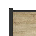 vidaXL Cadre de lit en métal sans matelas chêne sonoma 120x200 cm