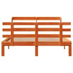 vidaXL Cadre de lit et tête de lit sans matelas cire marron 140x200 cm