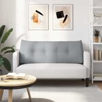 vidaXL Coussin de Dos Gris clair 120 x 24 x 50 cm tissu