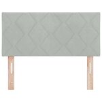 vidaXL Tête de lit LED Gris clair 100 cm Cuir synthétique