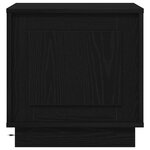 vidaXL Table de chevet avec lumières LED Chêne noir 44x34 5x45 cm