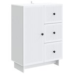 vidaXL Buffet Blanc 66 x 34 5 x 90 cm Bois d'ingénierie