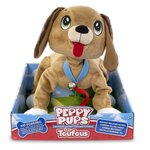 Les toufous chien marron - peluche interactive