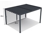 Rideaux latéraux pour pergola "Windsor" - 4 x 2 2 m - Anthracite