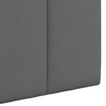 vidaXL Tête de lit suspendue Avec lumière LED Gris foncé Tissu
