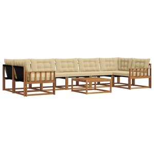 vidaXL Ensemble de canapés d'extérieur 8 Pièces Naturel et Beige