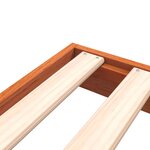 vidaXL Cadre de lit cire marron 135x190 cm bois de pin massif