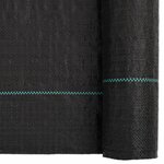 vidaXL Membrane anti-mauvaises herbes noir 2x25 m PP