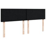 vidaXL Sommier à lattes de lit avec matelas Noir 160x200 cm Tissu