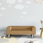vidaXL Canapé pour enfants marron 70x45x26 5 cm velours