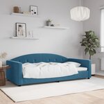 vidaXL Lit de repos bleu 100x200 cm velours