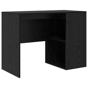 vidaXL Bureau Chêne noir Bois d'ingénierie Compact Bureau moderne