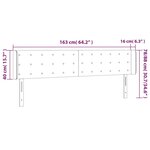vidaXL Tête de lit avec oreilles Gris 163x16x78/88 cm Similicuir