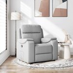 vidaXL Fauteuil inclinable gris nuage tissu