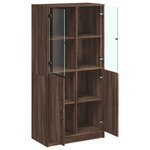 vidaXL Buffet haut avec portes chêne marron bois d'ingénierie