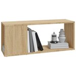 vidaXL Meuble TV Chêne sonoma 80x24x32 cm Bois d'ingénierie