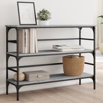 vidaXL Table console sonoma gris 100x32x75 cm bois d'ingénierie