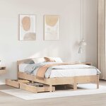 vidaXL Cadre de lit sans matelas 120x190 cm bois de pin massif