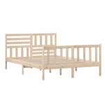 vidaXL Cadre de lit sans matelas bois massif 140x200 cm
