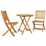 Ensemble Bistro de Jardin 3 pièces en Acacia vidaXL