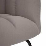 vidaXL Chaise à bascule avec repose-pied Taupe Tissu