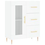 vidaXL Buffet haut Blanc 69 5x34x180 cm Bois d'ingénierie