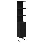 vidaXL Ensemble de mobilier de salle de bain avec étagère 4 Pièces Noir