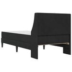 vidaXL Cadre de lit avec matelas avec matelas Noir 90 x 190 cm Velours