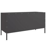 vidaXL Meuble TV noir 100 5x39x50 5 cm acier