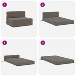 vidaXL Canapé-lit pliable Gris clair 70 x 72 x 60 cm Tissu