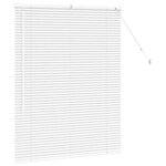 vidaXL Store de Fenêtre avec des rideaux Manuel Blanc Aluminium