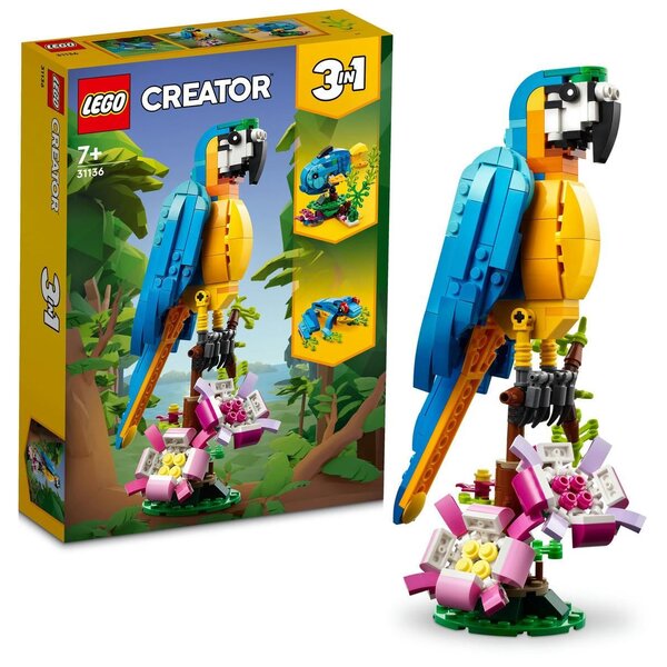 LEGO Creator 3-en-1 - Le perroquet exotique (31136).