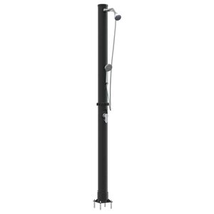 vidaXL Douche solaire extérieure Noir 217 cm PVC et Aluminium