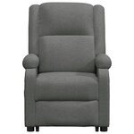 vidaXL Fauteuil de massage inclinable Gris foncé Tissu