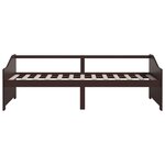 vidaXL Lit de repos 3 places sans matelas Marron foncé 90x200 cm