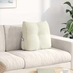 vidaXL Coussin de Dos Crème 45 x 24 x 50 cm Velours