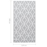 vidaXL Tapis d'extérieur Gris 120x180 cm PP