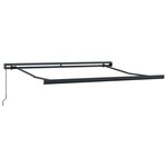 vidaXL Auvent rétractable anthracite/blanc 3x2 5 m tissu et aluminium