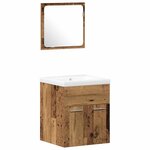 vidaXL Ensemble de mobilier de salle de bain 3 Pièces Bois Ancien