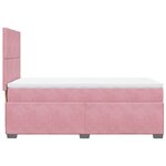vidaXL Sommier à lattes de lit avec matelas Rose 100x200 cm Velours