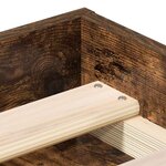 vidaXL Cadre de lit sans matelas chêne fumé 150x200 cm