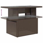 vidaXL Salon de jardin et coussins 11 Pièces marron résine tressée