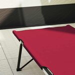 vidaXL Lit de camping pliant Rouge 206 x 76 x 74 cm Tissu Oxford