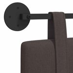 vidaXL Tête de lit suspendue Marron foncé Tissu