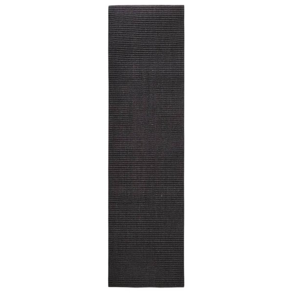 vidaXL Tapis Sisal naturel 80x300 cm Noir